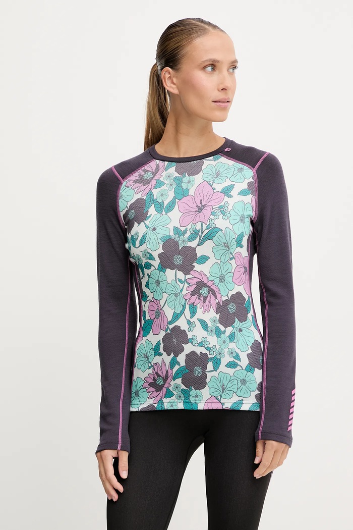 Helly Hansen longsleeve funcțional LIFA MERINO outdoor violet 49379