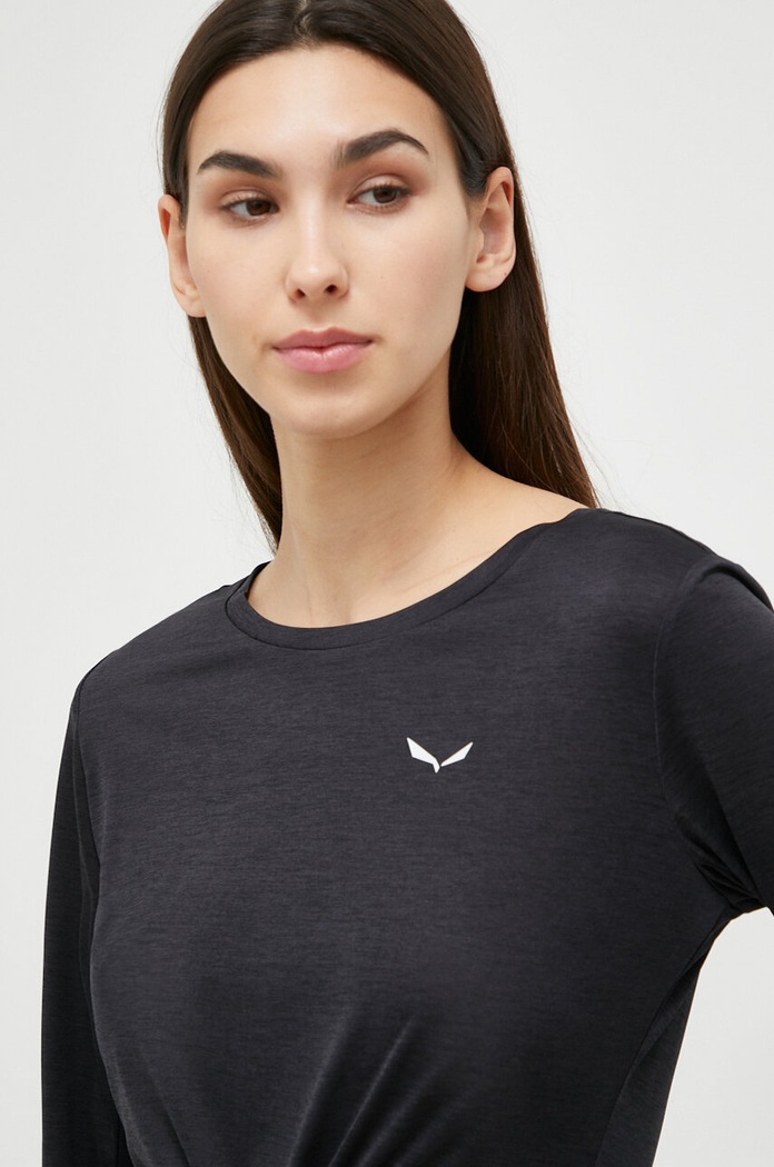 Salewa longsleeve funkcyjny Puez Melange Dry czarny 00.0000027454
