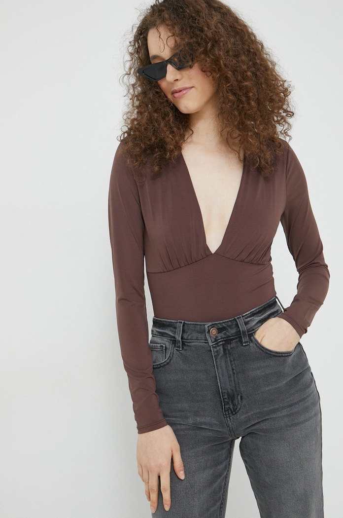 Body Abercrombie & Fitch slim hnedá KI139.2579.410