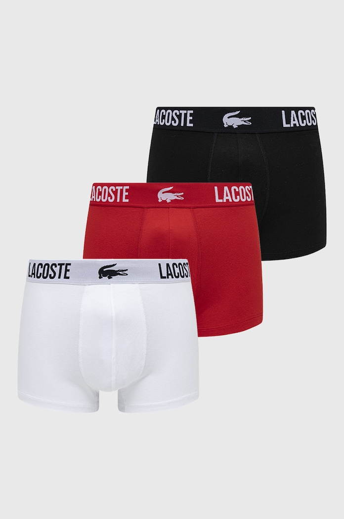 Boksarice Lacoste 3-pack Pletenina rdeča 5H3321