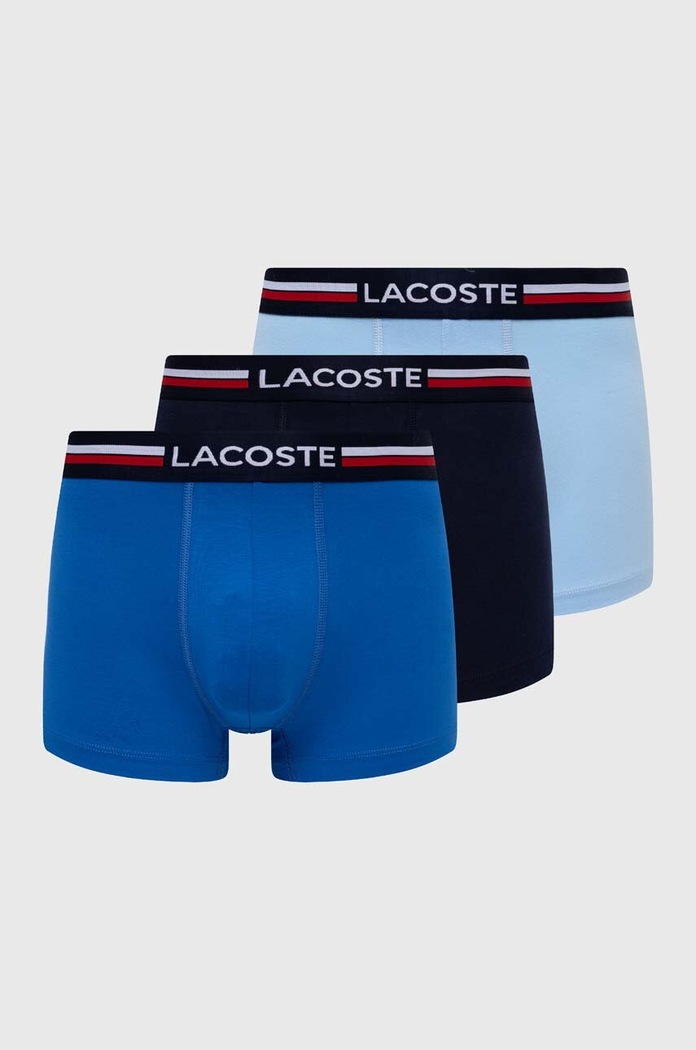 Lacoste Boxeri 3-pack bleumarin 5H3386