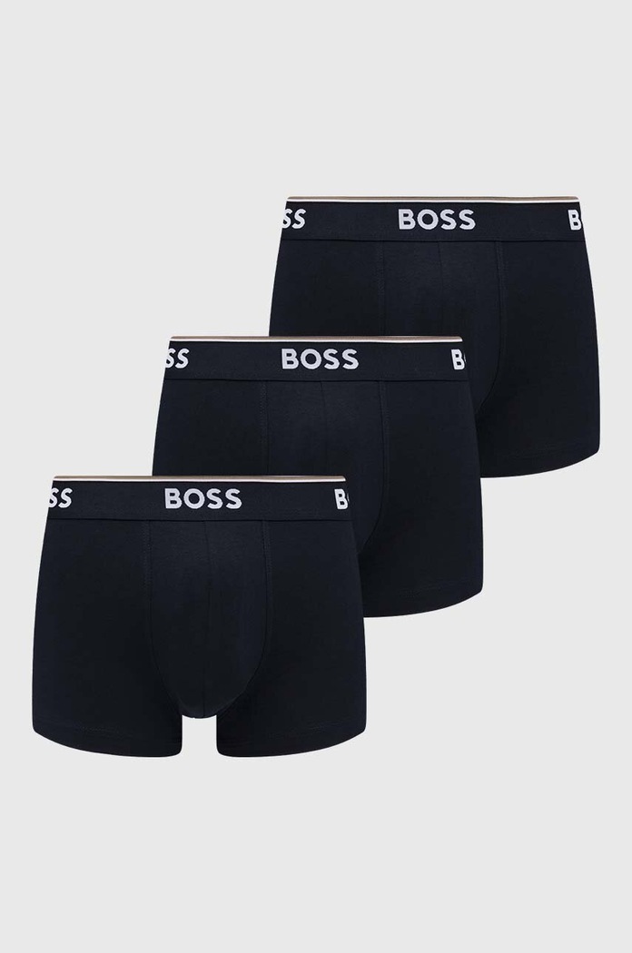 Boxerky BOSS Trunk 3P Power 3-pack směs námořnická modř 50475274