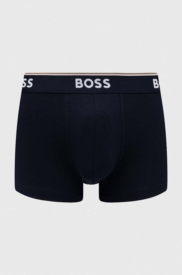 Boxerky BOSS Trunk 3P Power 3-pack 50475274 námořnická modř AA00