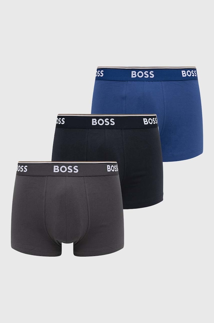 Boxerky BOSS Trunk 3P Power 3-pack směs modrá 50475274