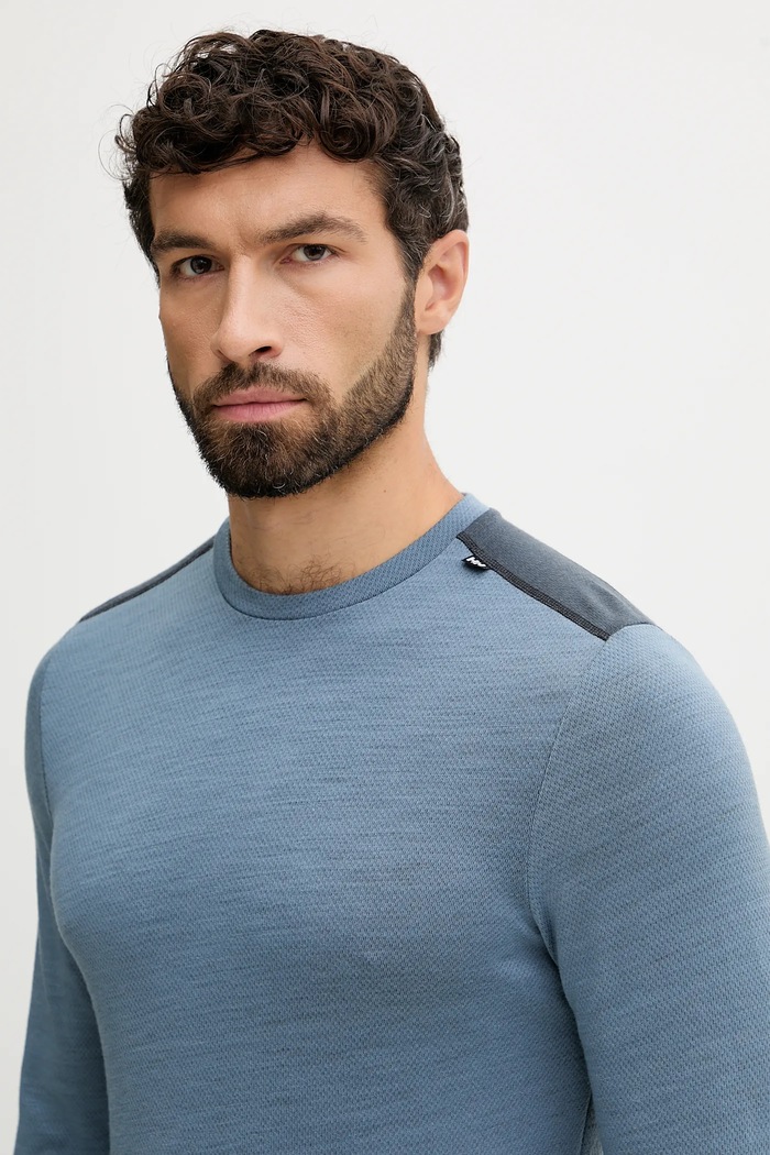 Longsleeve funcțional din lână LIFA MERINO Helly Hansen 49364 albastru