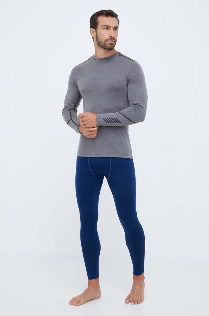 Funkční vlněné tričko s dlouhým rukávem Helly Hansen LIFA MERINO 49364 šedá AW25