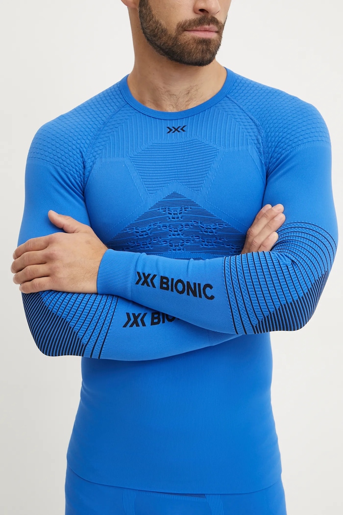 Ισοθερμικό μακρυμάνικο πουκάμισο X-Bionic Energizer 4.0 χειμερινά σπόρ μπλε NG.YT06W19M