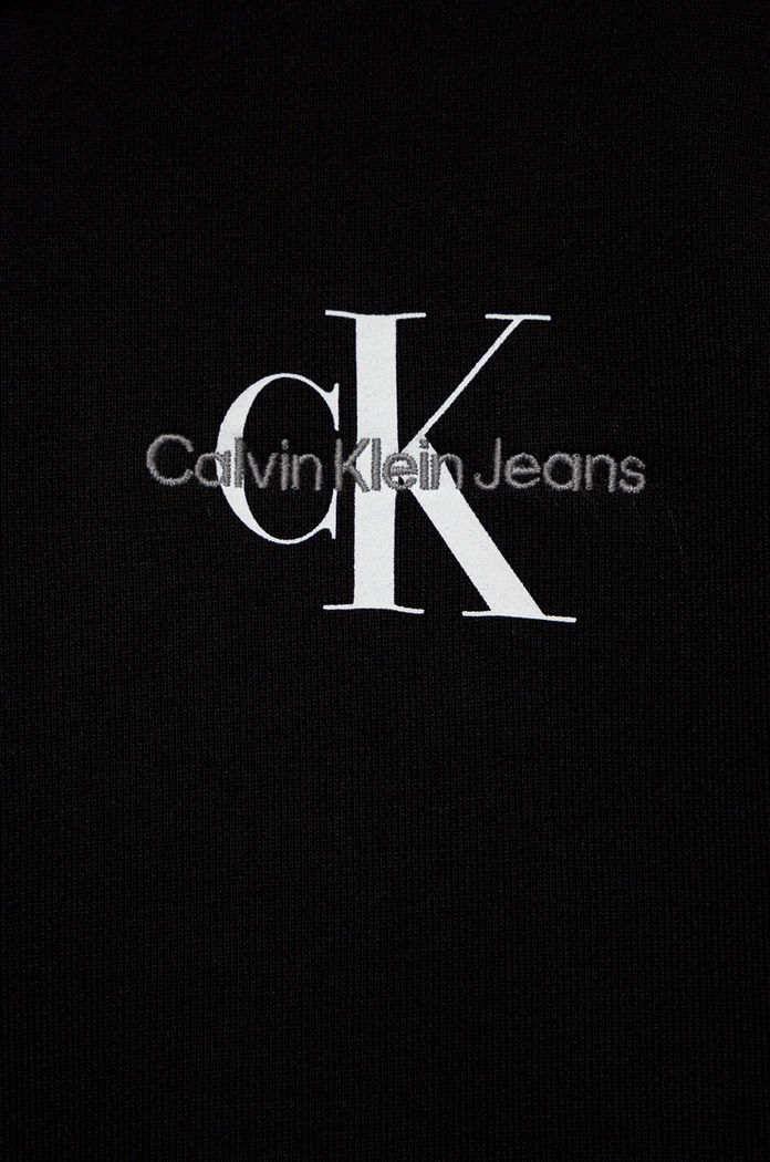 CHLAPEC Dětská bavlněná mikina Calvin Klein Jeans IU0IU00266.9BYY černá