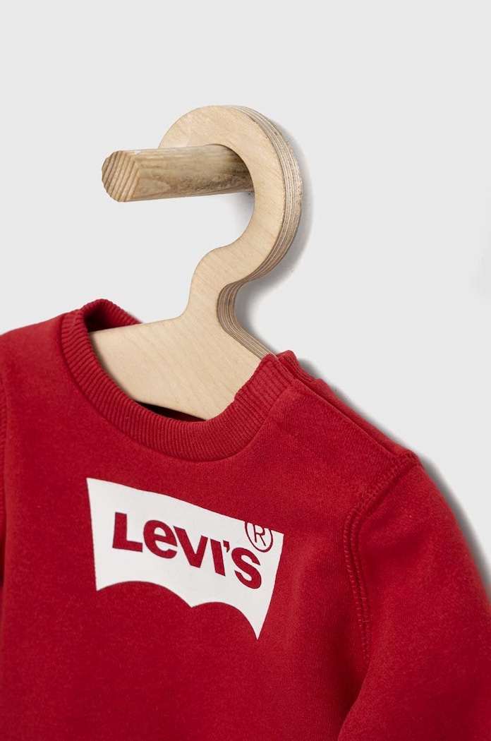Băieți Levi's hanorac de bumbac pentru copii 6E9079. rosu