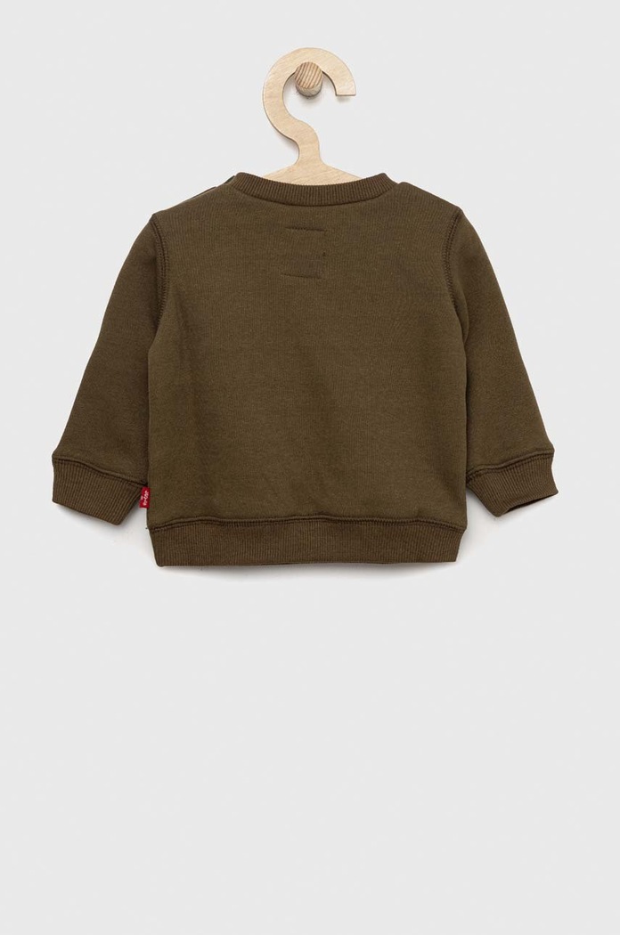 Otroška bombažna mikica Levi's 6E9079. zelena AW22