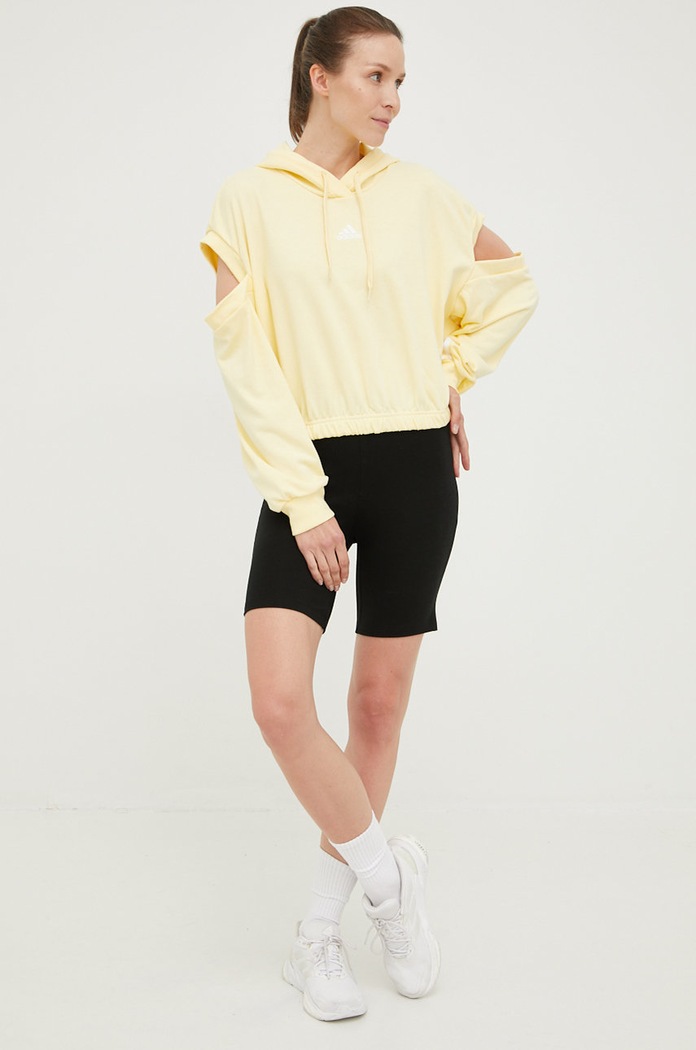 adidas bluza z kapturem żółty HK2567