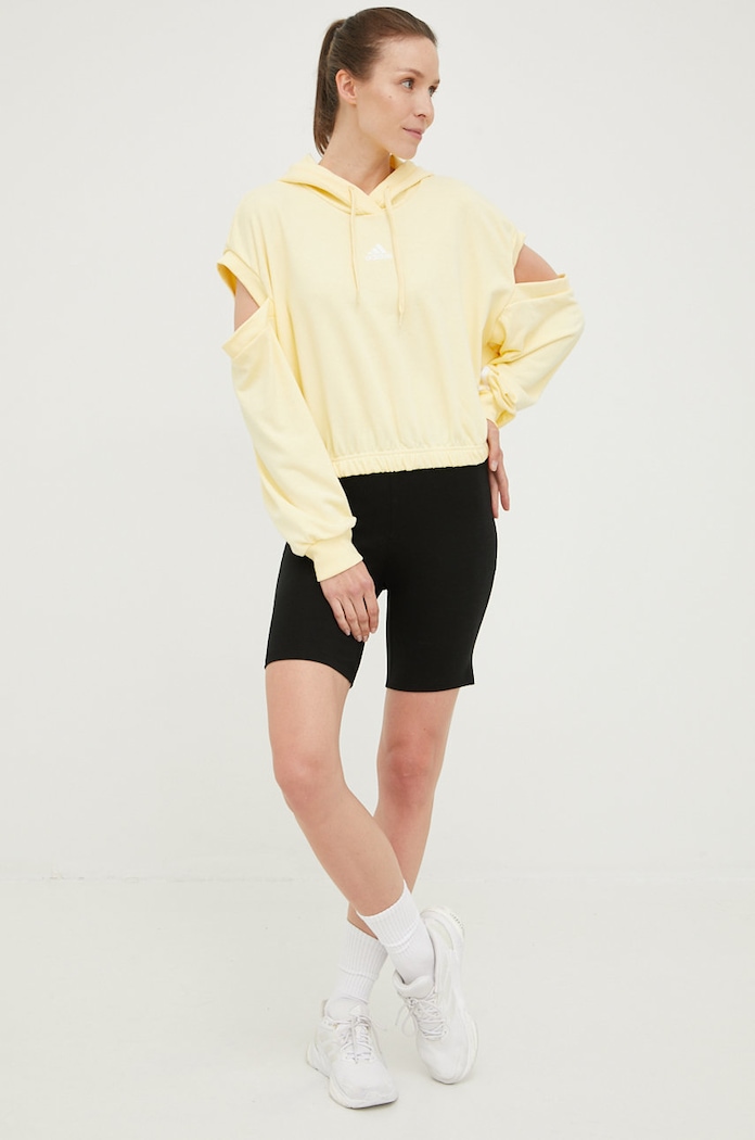 adidas bluza z kapturem żółty HK2567