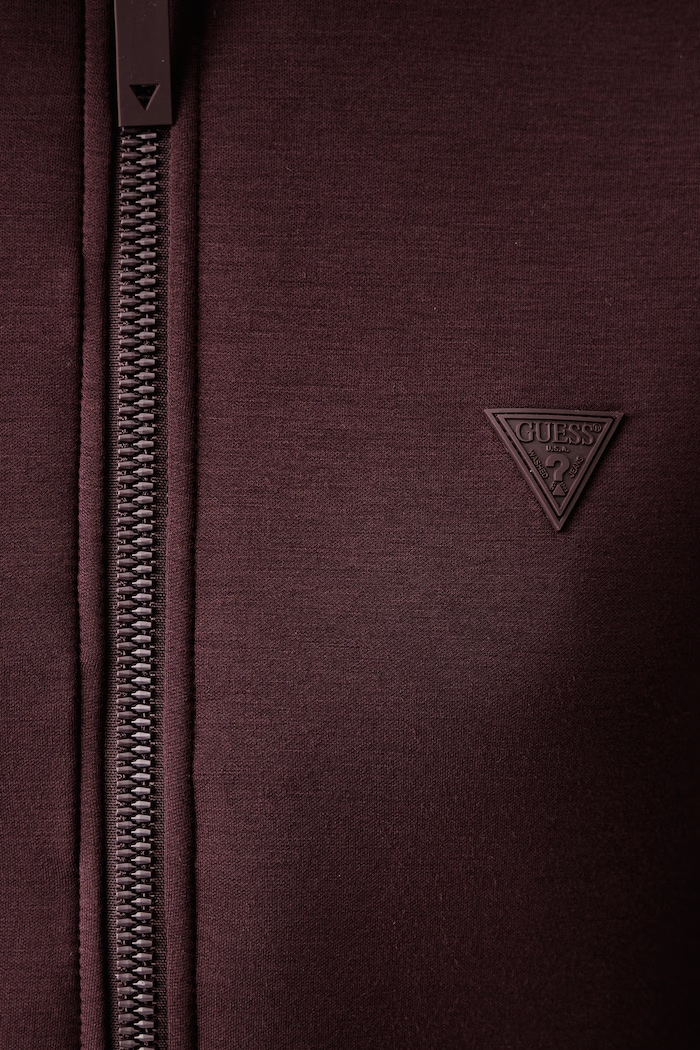 Mikina na zips dámska s viskózou NEW ALLIE Guess hnedá V2YQ17.K7UW2