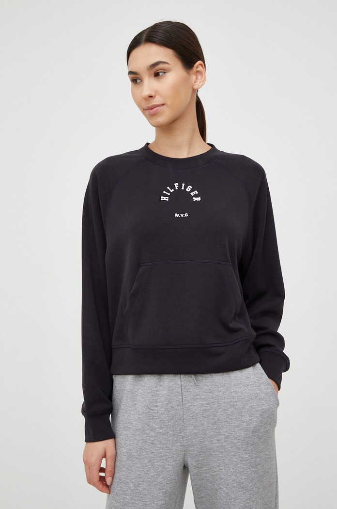 Tommy Hilfiger bluza z elastanem granatowy S10S101461.9BYY