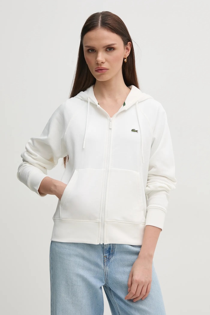 Μπλούζα Lacoste με κουκούλα λευκό SF9213