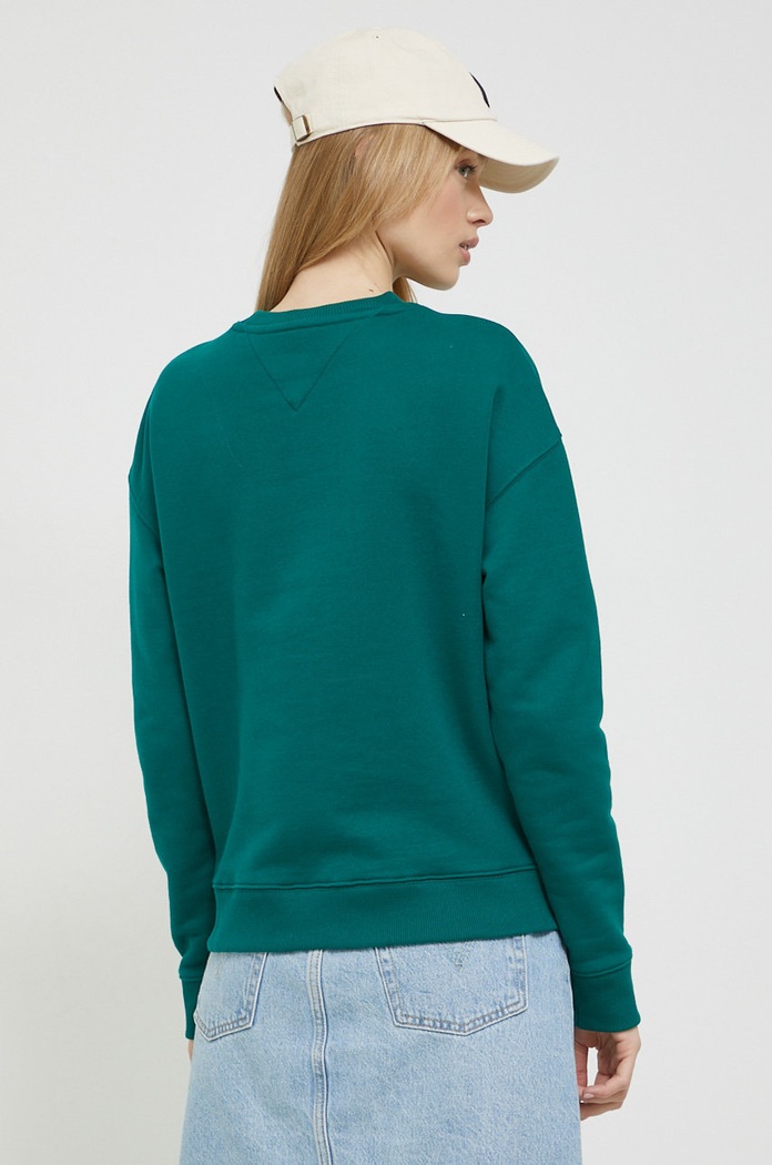 Odzież Tommy Jeans bluza bawełniana DW0DW10402.9BYY zielony