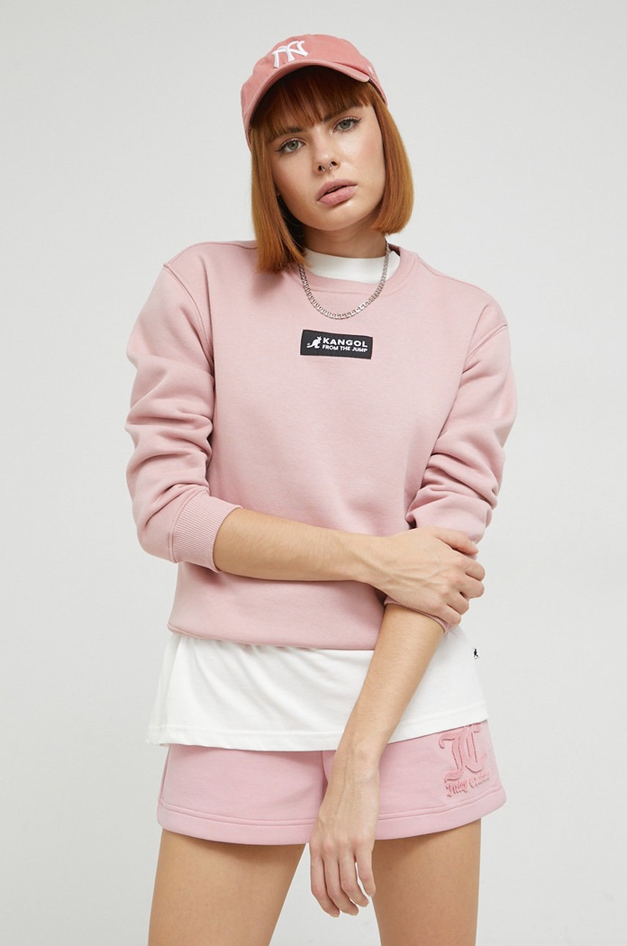 Kangol bluza aplikacja różowy KAF22DCNS108