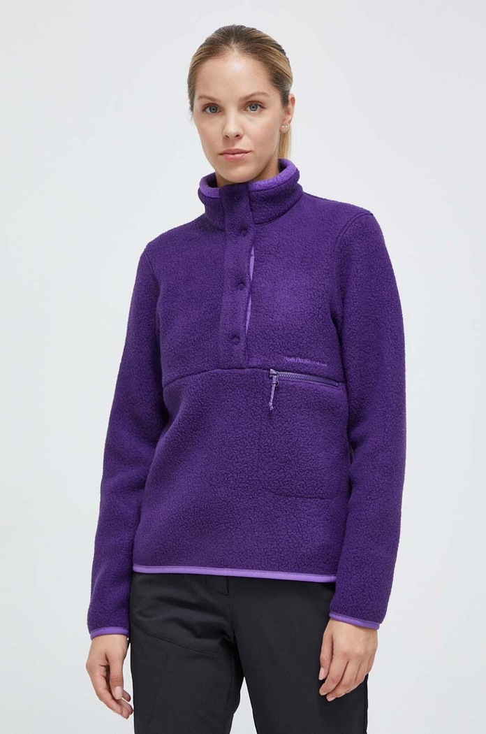 Peak Performance bluza sportowa bez kaptura fioletowy G78130