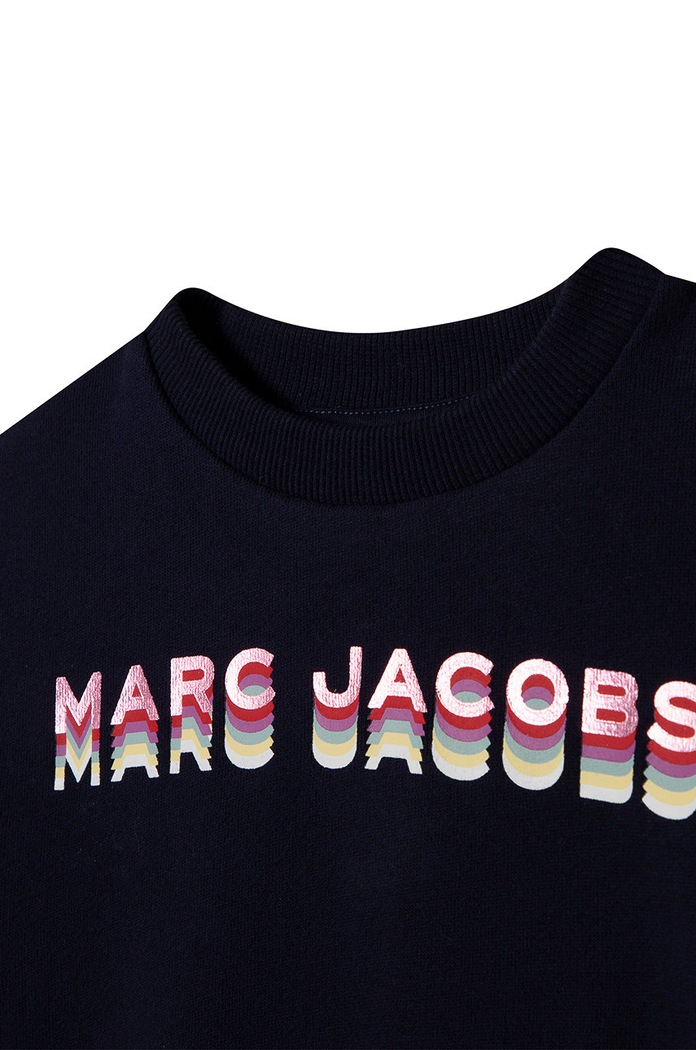 Dětská bavlněná mikina Marc Jacobs námořnická modř W15630.G.156