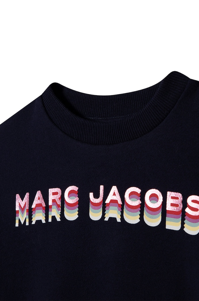 Dětská bavlněná mikina Marc Jacobs námořnická modř W15630.G.156