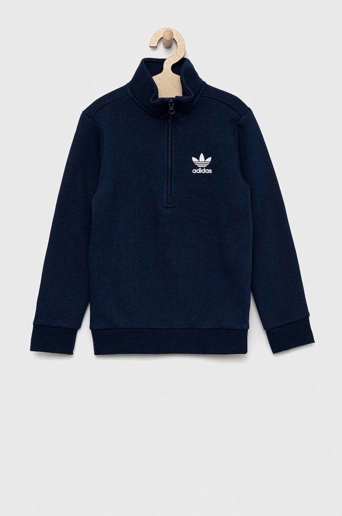adidas Originals bluza dziecięca z elastanem granatowy HK0337