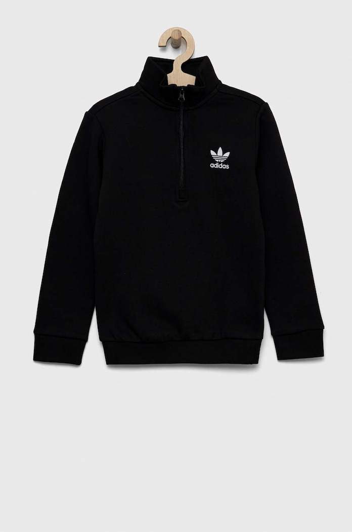 Детски суичър adidas Originals без качулка черен HK0336