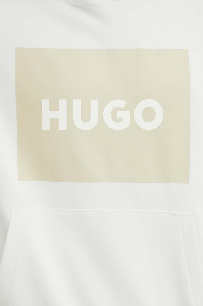 Памучен суичър HUGO 50473168 бежов