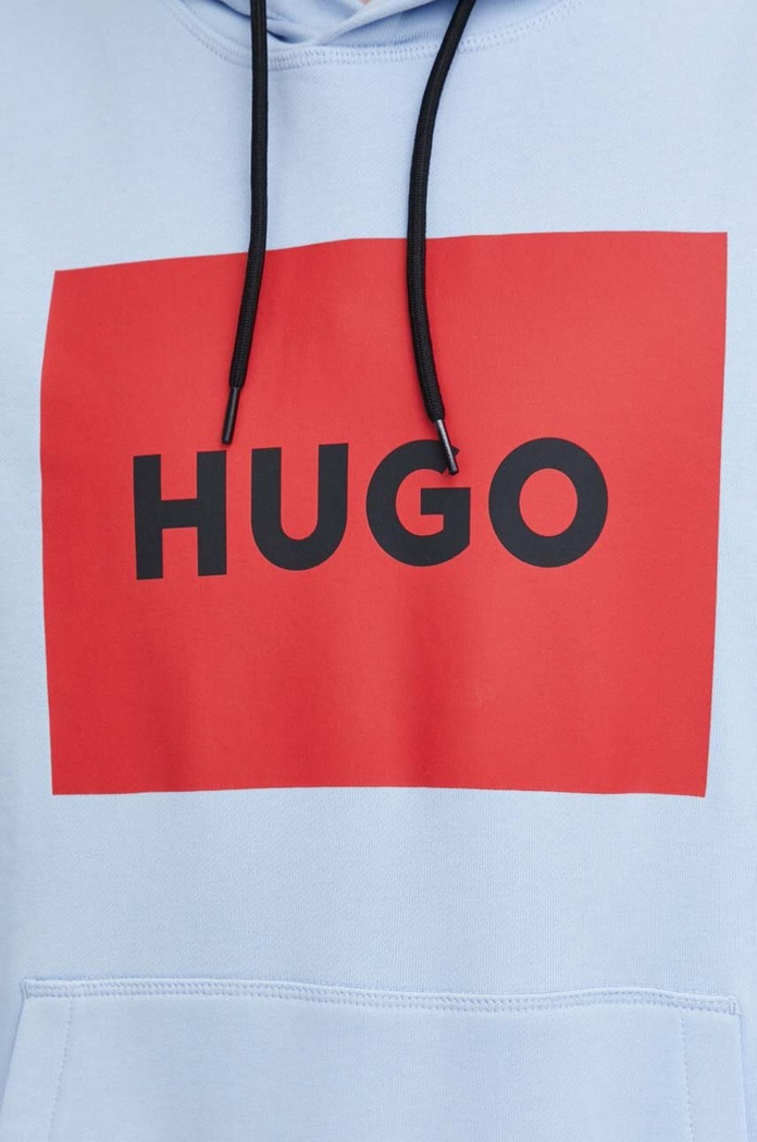 Bavlněná mikina HUGO 50473168 modrá