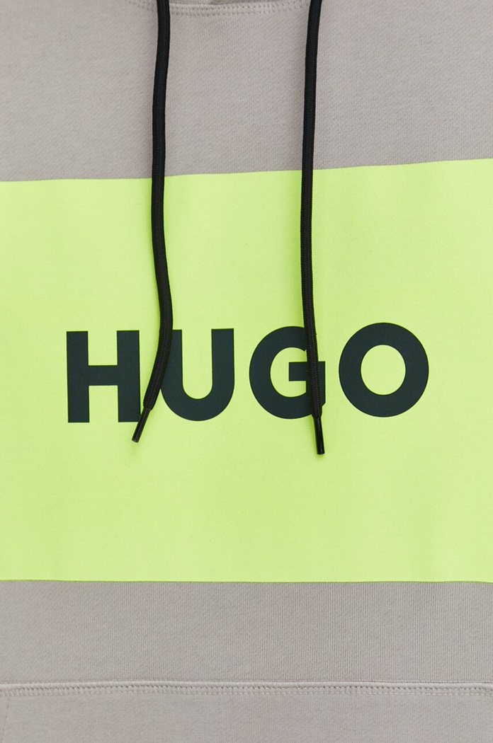 Bavlněná mikina HUGO 50473168 béžová