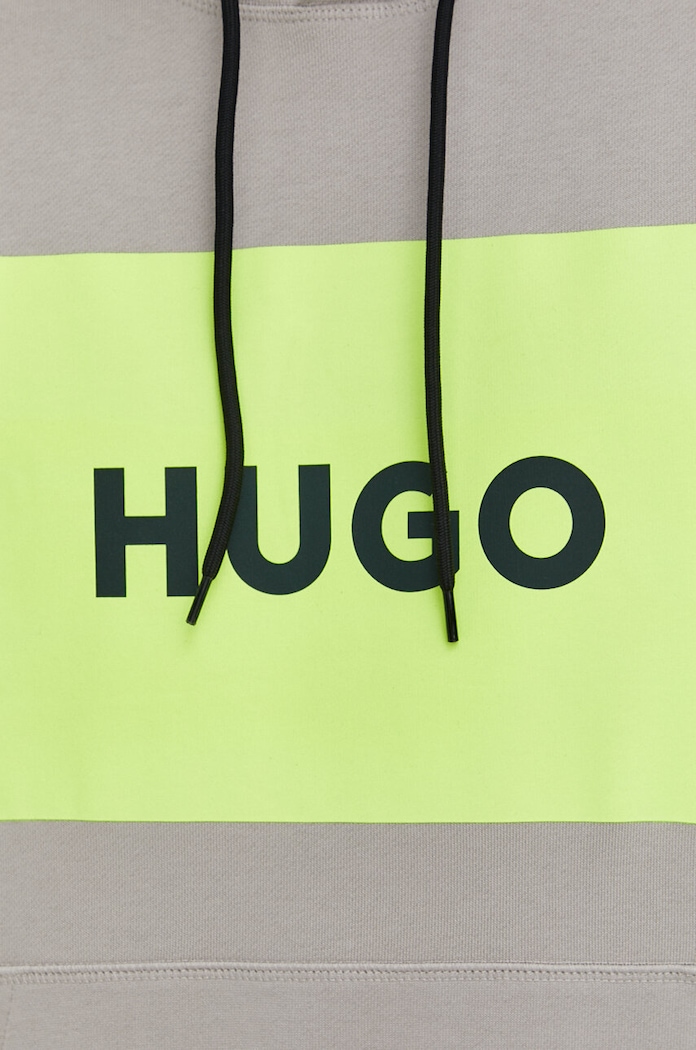 Bavlněná mikina HUGO 50473168 béžová