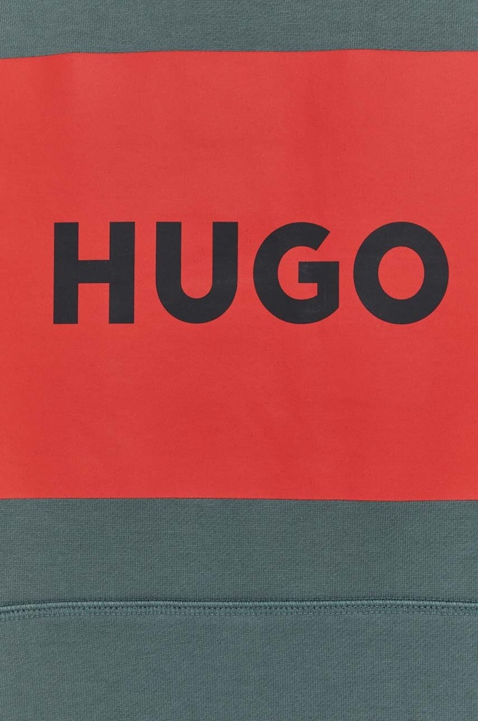Bavlněná mikina HUGO 50473168 zelená