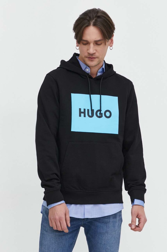 HUGO felpa in cotone con nero 50473168