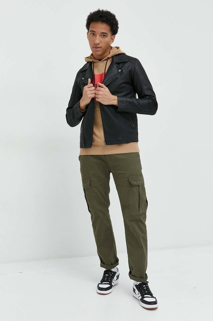 HUGO Bluza bawełniana 50473168 beżowy NC24
