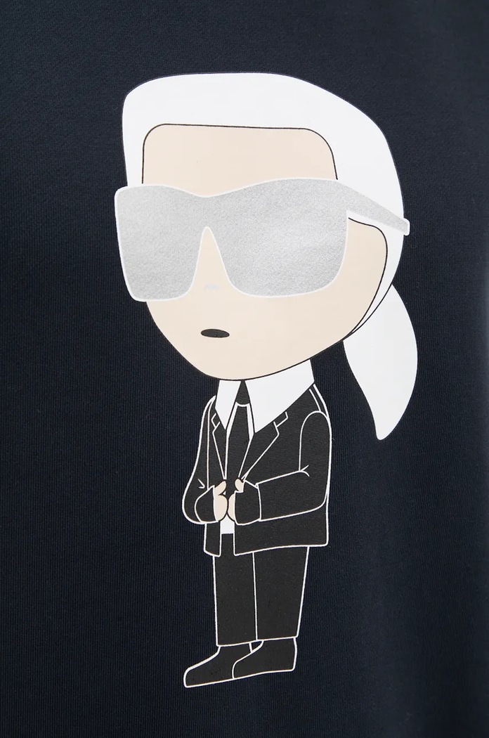 Karl Lagerfeld bluza bawełniana 500951.705071 500951.705071 granatowy