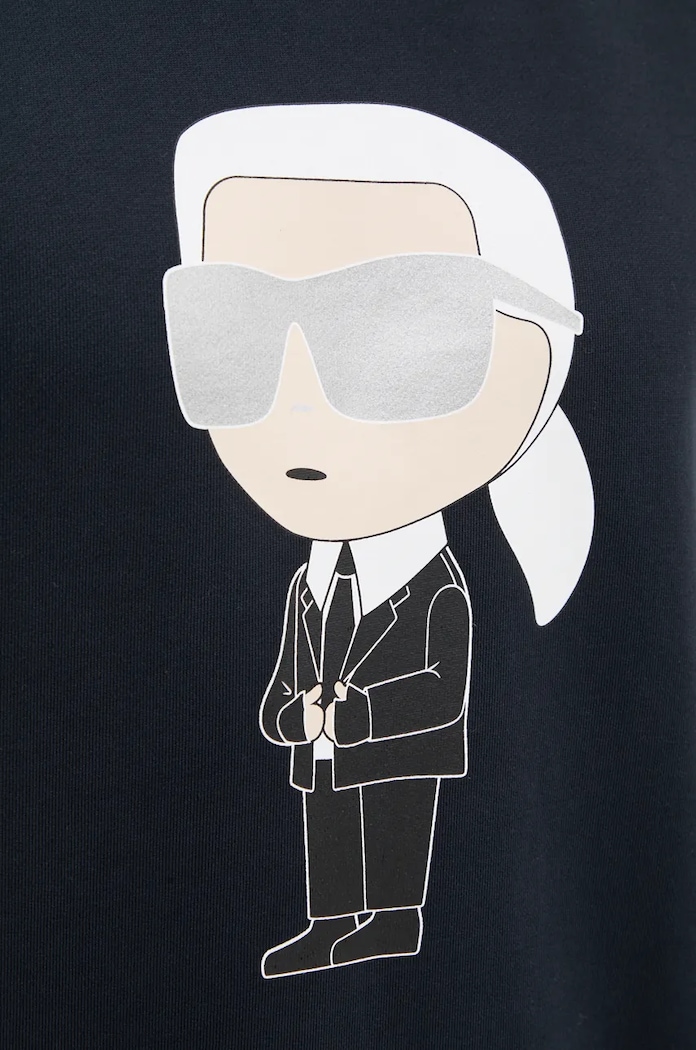 Karl Lagerfeld bluza bawełniana 500951.705071 500951.705071 granatowy