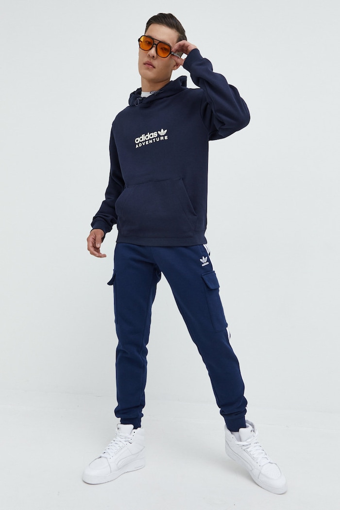 adidas Originals bluza bawełniana HK5004 granatowy AW22