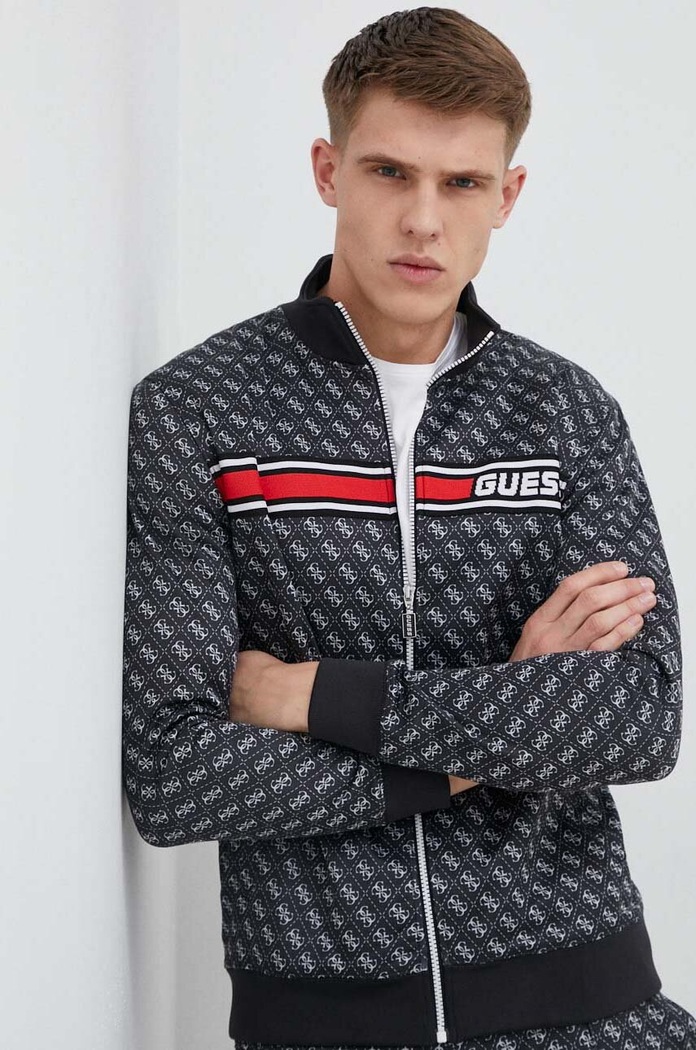 Μπλούζα Guess KORBIN χωρίς κουκούλα μαύρο Z2BQ06.FL04Q