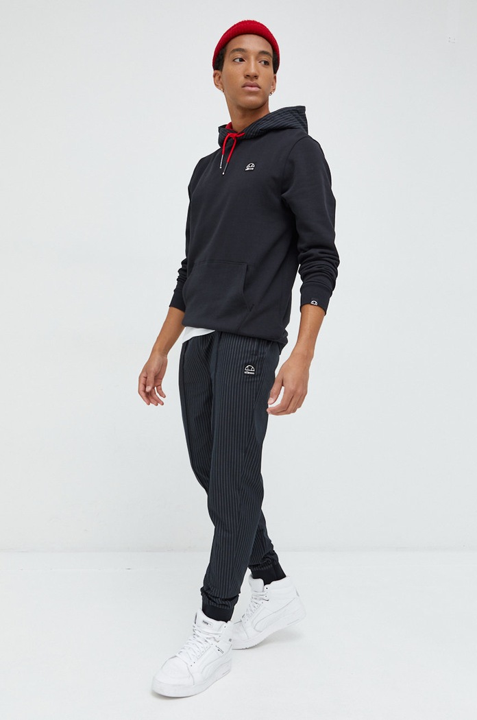Ellesse felpa in cotone x Leonardo Servadio SHP15890 nero AW22