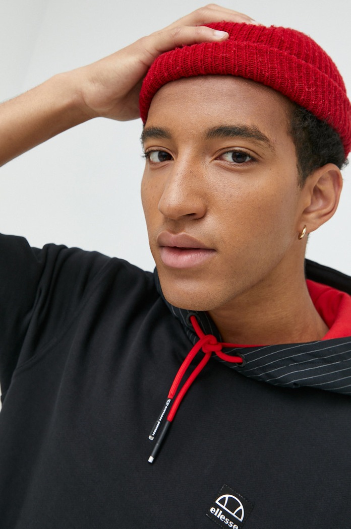 Ellesse felpa in cotone x Leonardo Servadio nero SHP15890