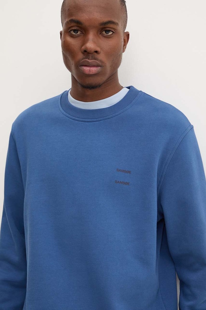 Hanorac de bumbac JOEL Samsoe Samsoe M22300127 bleumarin