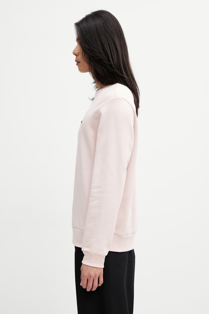 Lacoste μπλούζα με βαμβάκι ανδρική SH9608 ροζ SS26