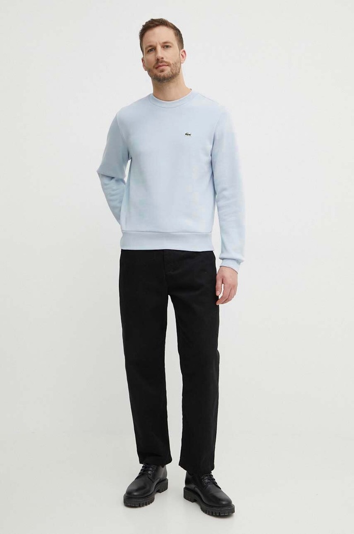 Lacoste bluza męska z bawełną pozostałe niebieski SH9608