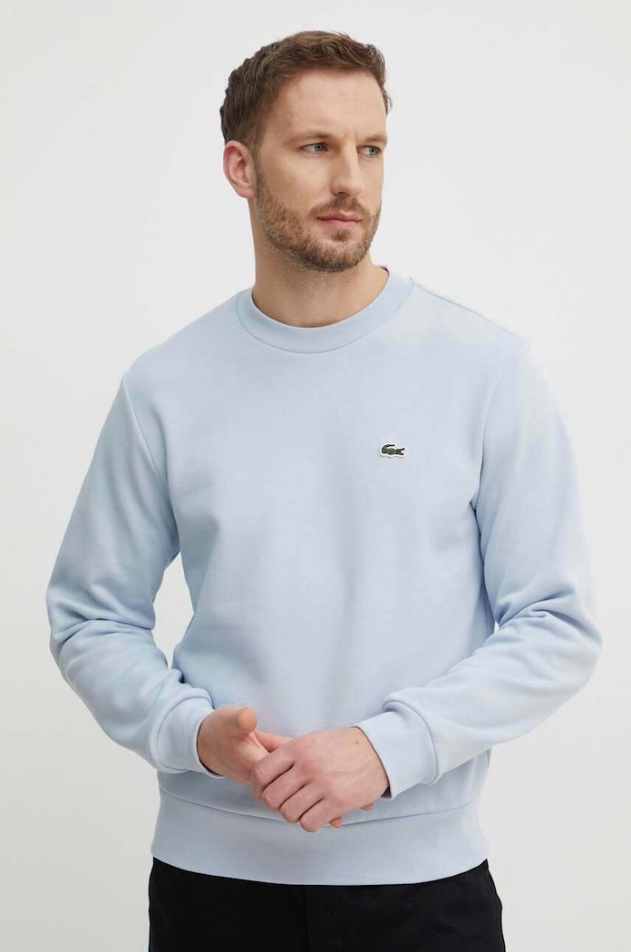 Lacoste bluza męska z bawełną SH9608 niebieski SS26