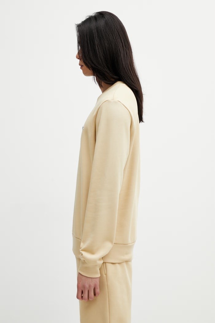 Lacoste μπλούζα με βαμβάκι ανδρική SH9608 μπεζ SS26
