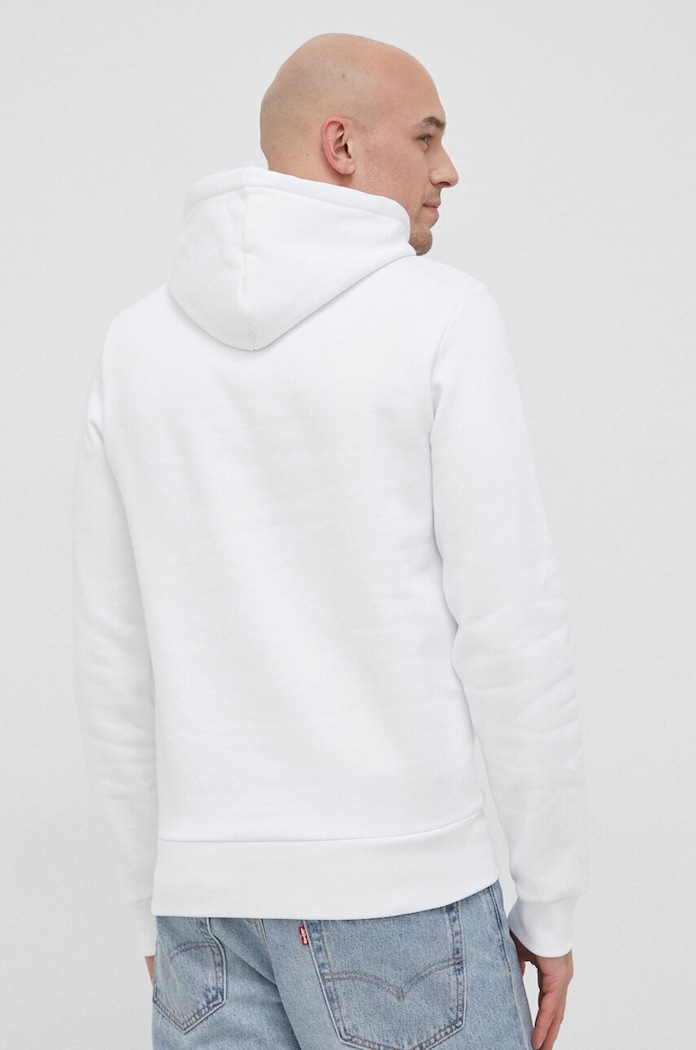 Odzież Lacoste bluza z kapturem bawełniana SH9623 biały