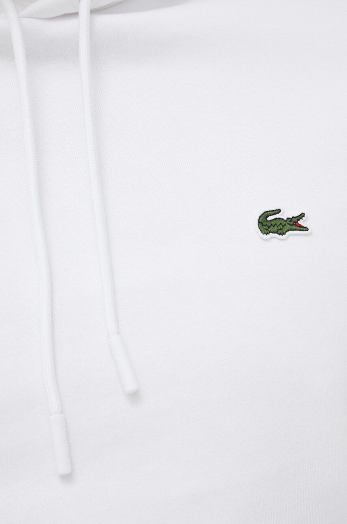 Lacoste bluza z kapturem bawełniana SH9623 biały