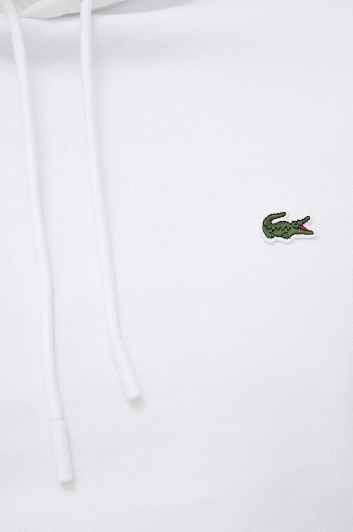 Lacoste bluza z kapturem bawełniana SH9623 biały