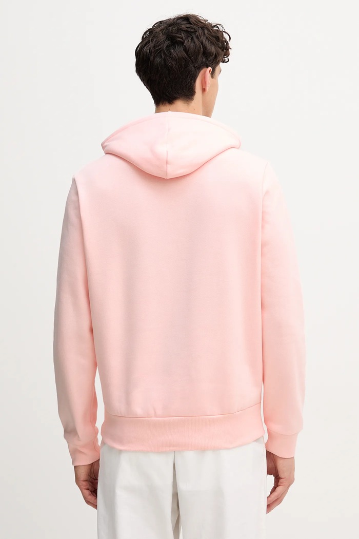 Lacoste суичър с качулка от памук розов SH9623