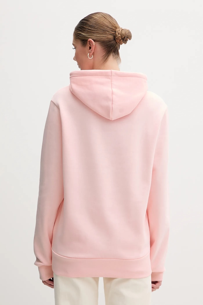 Lacoste суичър с качулка от памук SH9623 розов