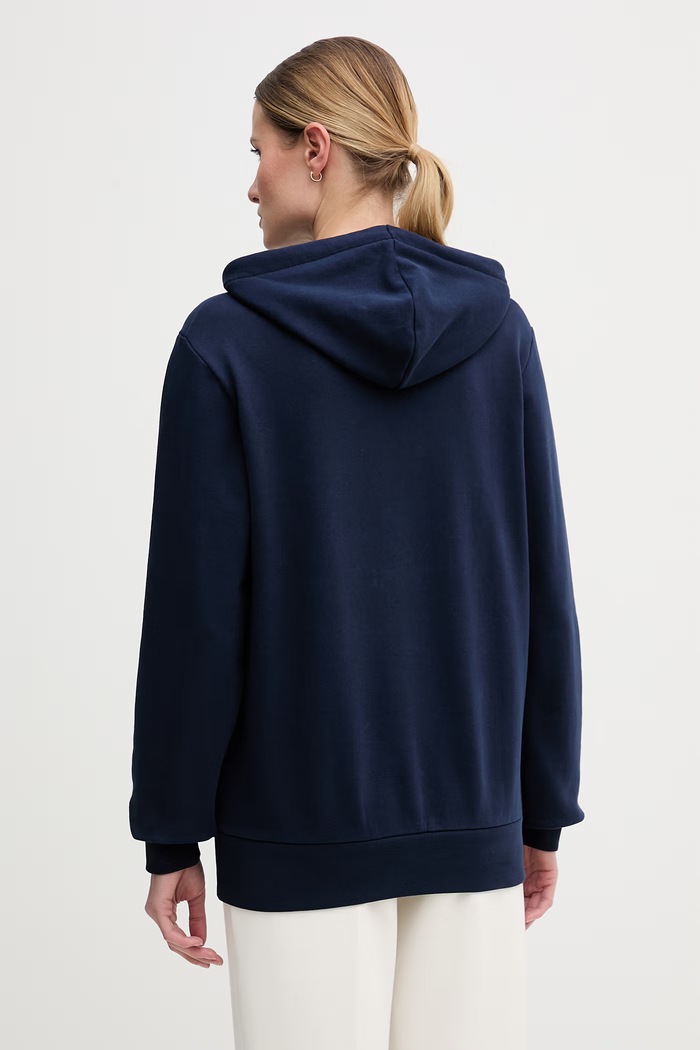 Lacoste bluza z kapturem bawełniana SH9623 granatowy